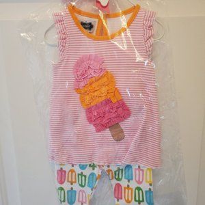 Mud Pie Popsicle Tunic & Capri Legging Set
